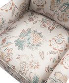 Raimund Farmhouse Floral Wingback Upholstered Armchair