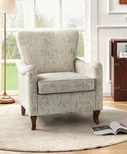 Raimund Farmhouse Floral Wingback Upholstered Armchair