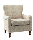 Raimund Farmhouse Floral Wingback Upholstered Armchair