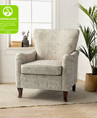 Raimund Farmhouse Floral Wingback Upholstered Armchair