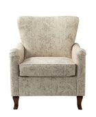 Raimund Farmhouse Floral Wingback Upholstered Armchair