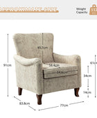 Raimund Farmhouse Floral Wingback Upholstered Armchair