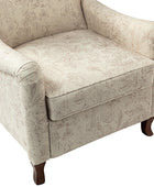Raimund Farmhouse Floral Wingback Upholstered Armchair