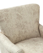 Raimund Farmhouse Floral Wingback Upholstered Armchair