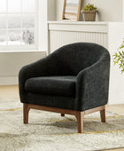 Boucle Modern Barrel Design Armchair