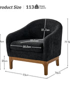 August Boucle Modern Barrel Design Armchair