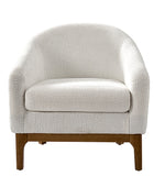 August Boucle Modern Barrel Design Armchair