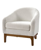 August Boucle Modern Barrel Design Armchair