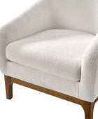 August Boucle Modern Barrel Design Armchair