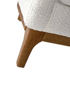 August Boucle Modern Barrel Design Armchair