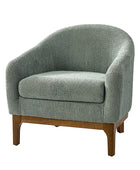 August Boucle Modern Barrel Design Armchair