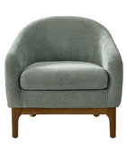 August Boucle Modern Barrel Design Armchair