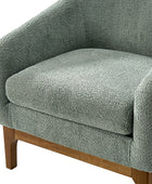 August Boucle Modern Barrel Design Armchair