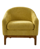 August Boucle Modern Barrel Design Armchair
