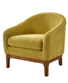 August Boucle Modern Barrel Design Armchair
