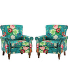 Artemisa Modern Floral Pattern Upholstered Wingback Armchair