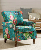 Artemisa Modern Floral Pattern Upholstered Wingback Armchair