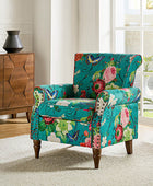 Artemisa Modern Floral Pattern Upholstered Wingback Armchair