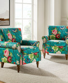 Artemisa Modern Floral Pattern Upholstered Wingback Armchair