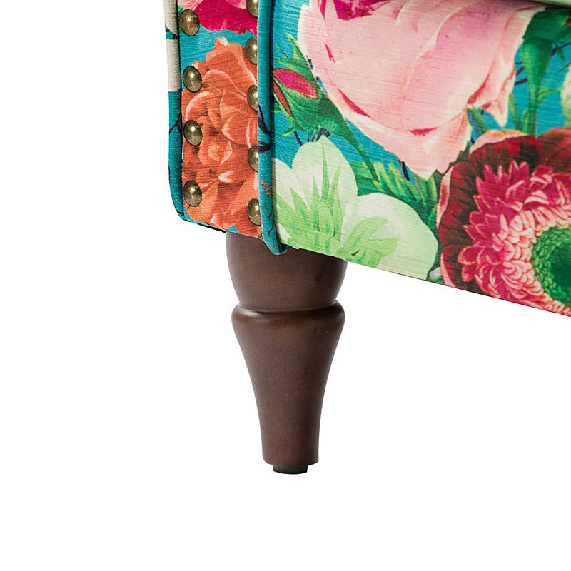 Artemisa Modern Floral Pattern Upholstered Wingback Armchair
