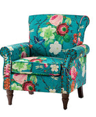 Artemisa Modern Floral Pattern Upholstered Wingback Armchair