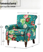 Artemisa Modern Floral Pattern Upholstered Wingback Armchair