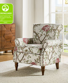 Artemisa Modern Floral Pattern Upholstered Wingback Armchair