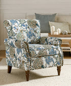 Artemisa Modern Floral Pattern Upholstered Wingback Armchair