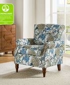 Artemisa Modern Floral Pattern Upholstered Wingback Armchair