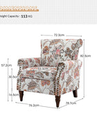 Artemisa Modern Floral Pattern Upholstered Wingback Armchair