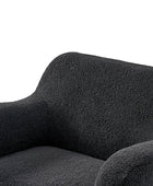 Heinrich Boucle Upholstered Armchair with Solid Wood Legs