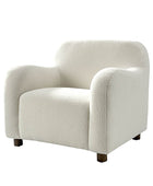 Heinrich Boucle Upholstered Armchair with Solid Wood Legs