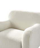 Heinrich Boucle Upholstered Armchair with Solid Wood Legs
