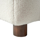 Heinrich Boucle Upholstered Armchair with Solid Wood Legs