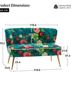 Coraline Floral Upholstered Loveseat with Tufted Back