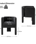 Elias Modern Dining Chair with Cushioned Seat and Segmented Back