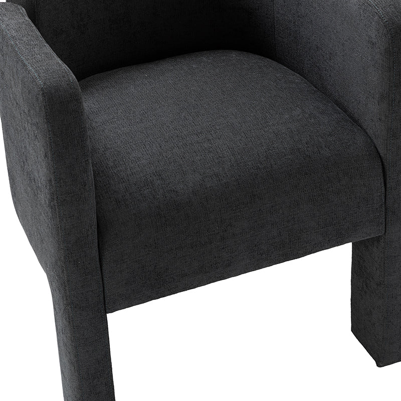 Elias Modern Dining Chair with Cushioned Seat and Segmented Back