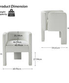 Elias Modern Dining Chair with Cushioned Seat and Segmented Back