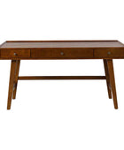 Charlotte Mid-Century Desk with Drawers & Charging Station