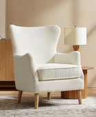 Dorothy Upholstered Armchair with Rubber Wood & Durable Legs