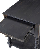 Ira Farmhouse Solid Wood End Table with Built-in Charging Outlets