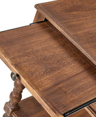 Ira Farmhouse Solid Wood End Table with Built-in Charging Outlets