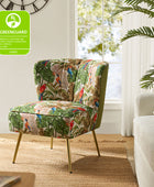 Elegant Comfort in a Wingback Floral Accent Chair