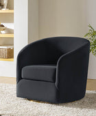 Emanuela Velvet Swivel Barrel Armchair