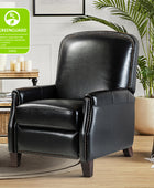 Genuine Leather Glider Recliner Mid-Century Comfort & Style