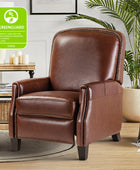 Genuine Leather Glider Recliner Mid-Century Comfort & Style