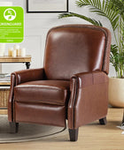 Claudia Genuine Leather Glider Recliner Mid-Century Comfort & Style