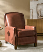 Genuine Leather Glider Recliner Mid-Century Comfort & Style