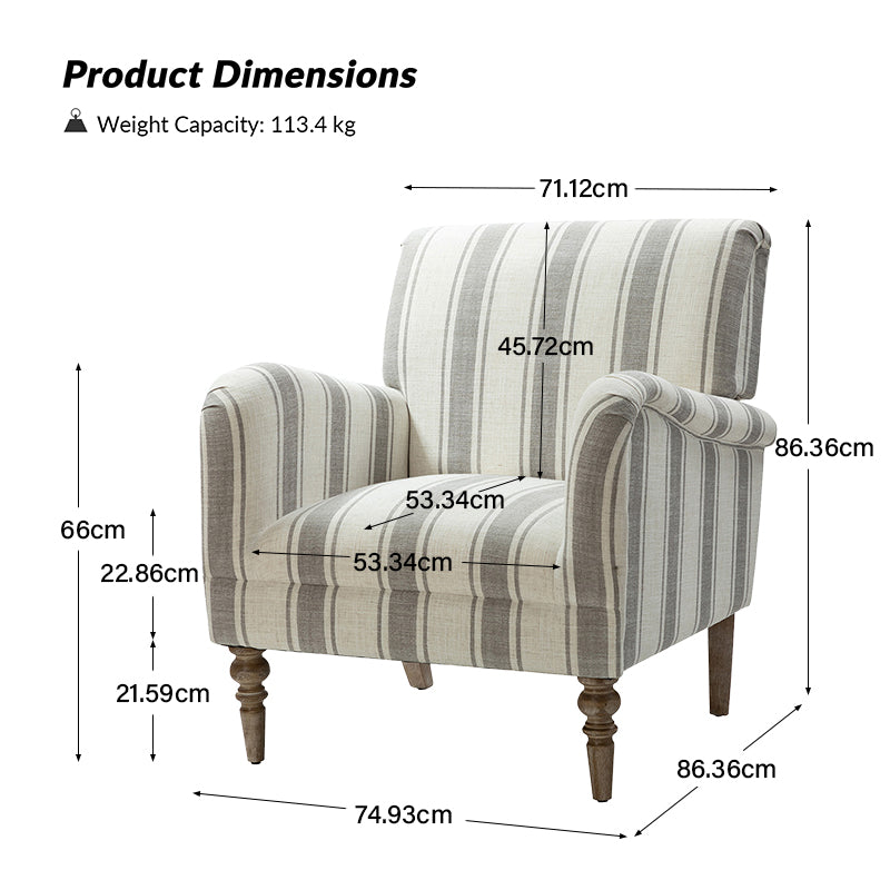 Quentin Modern Comfort Upholstered Armchair