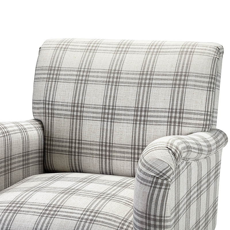 Sadie Plaid Classic Style Modern Charm Upholstered Chair